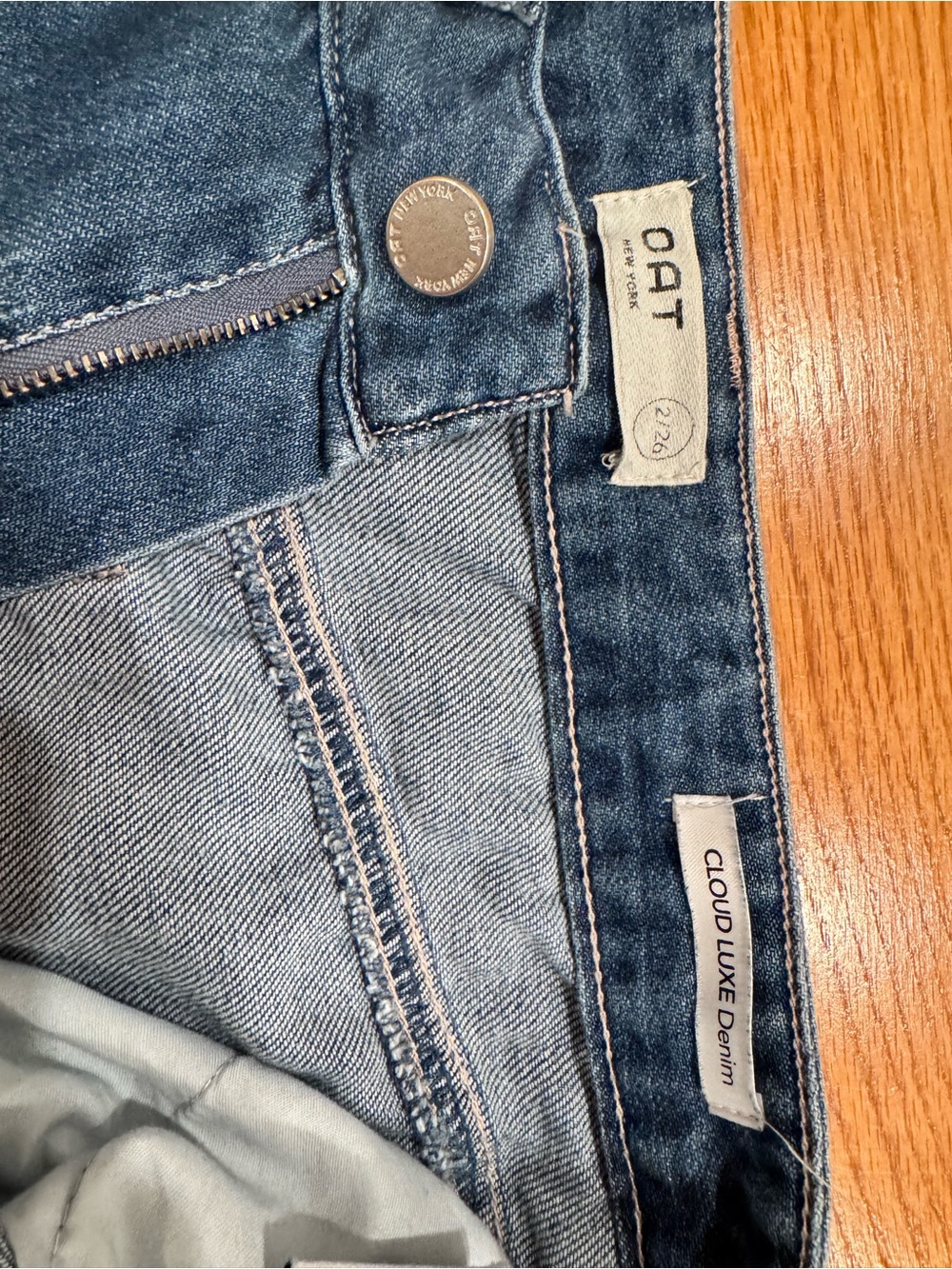 Oat New York Wide-Leg Jeans in Blue Wash - Picture 3 of 5